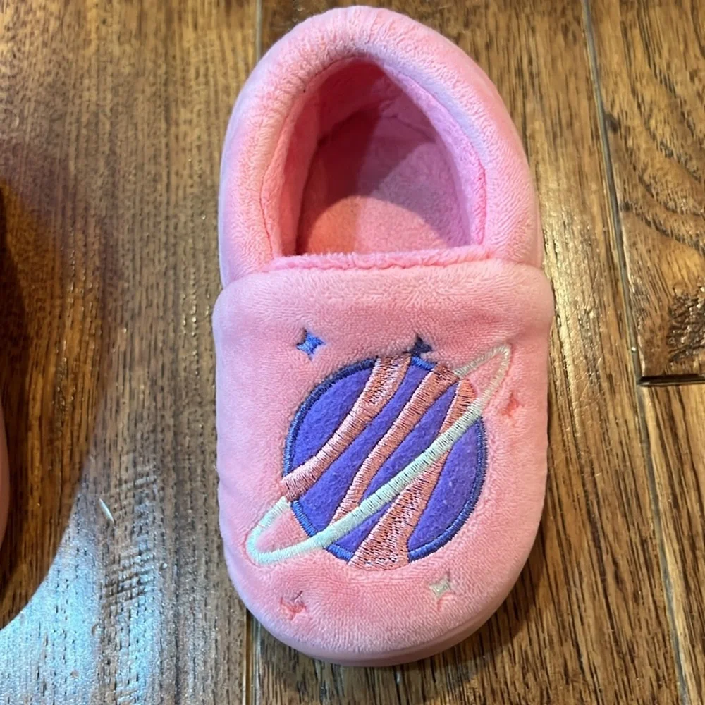 Pink Space Slippers Toddler Size 5/6